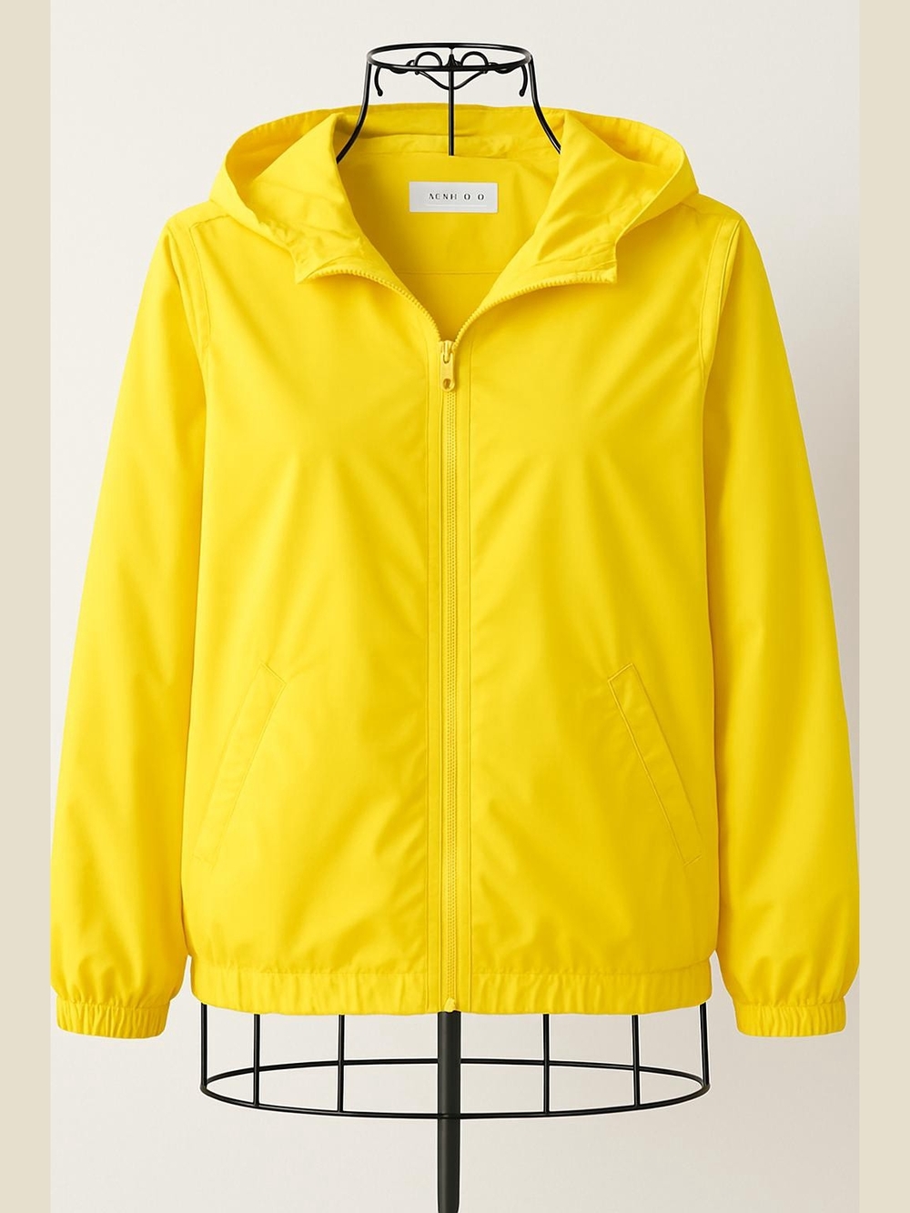 Talbots Bright Yellow Hooded Utility Jacket